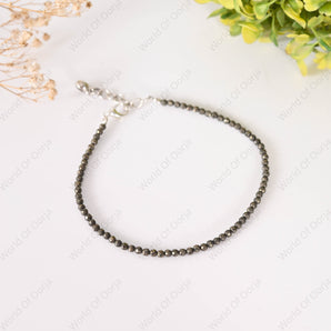 Pyrite Anklet – Wealth Grounded in Every Step
