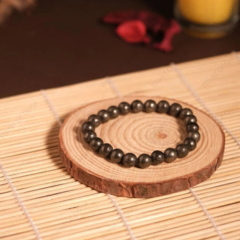 Pyrite bracelet for money attraction wealth and financial abundance - AAA grade natural crystal India