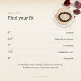 Pyrite bracelet size guide – 6 to 8 inch