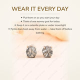 How to wear your Raw Pyrite Studs