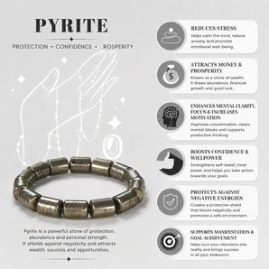 Pyrite Cylinder Bracelet