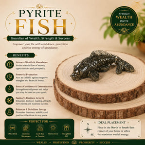 Pyrite Crystal Fish – Money Magnet Wealth & Vastu Idol