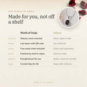 Why World of Oorja – Sulemani Hakik Pendant made for you, finished by hand in Jaipur