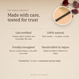 The Oorja promise – Black Metal Raw Pyrite Bracelet, lab certified and energised after you order
