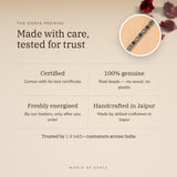 The Oorja promise – Silver Plated Rudraksha & Karungali Bracelet, lab certified and energised after you order