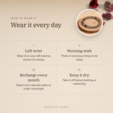 How to wear your Dragon Vein Bracelet – left wrist, morning wish, recharge on selenite or moonlight