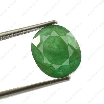 4.68 Ratti Emerald stone – oval cut, vibrant green Pann