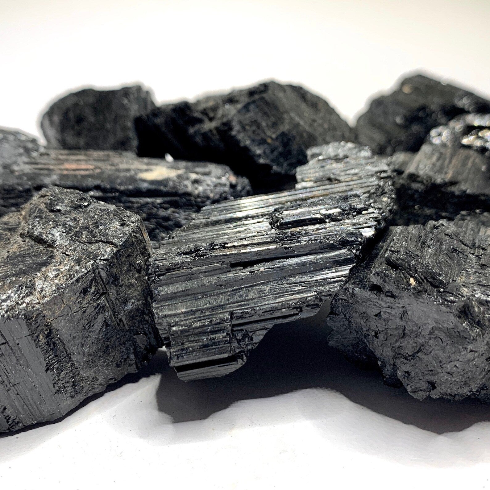 Raw Black Tourmaline Cluster - WorldOfOorja