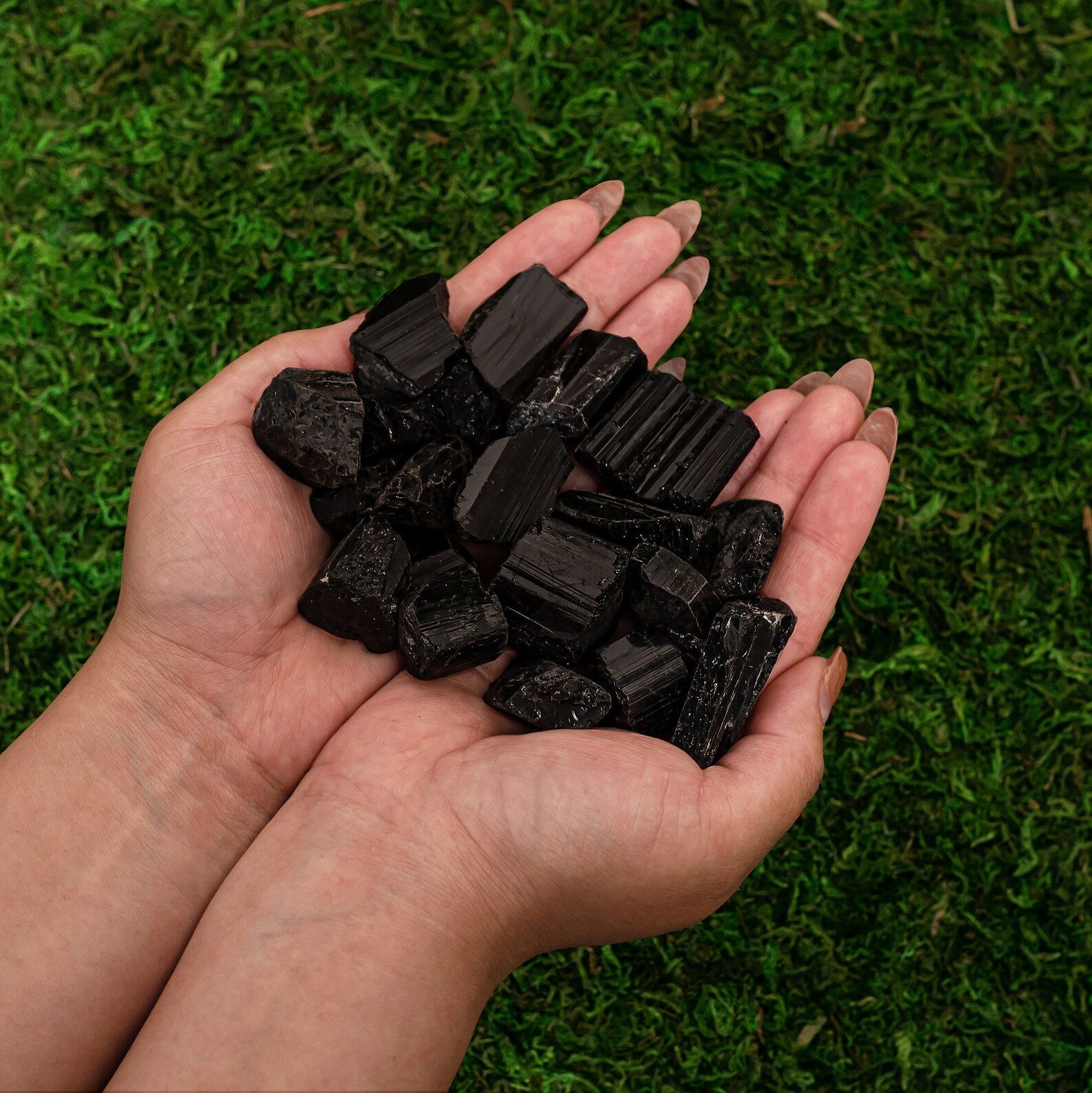 Raw Black Tourmaline Cluster - WorldOfOorja