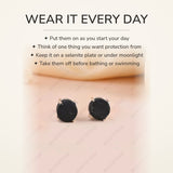 How to wear your Raw Black Tourmaline Studs
