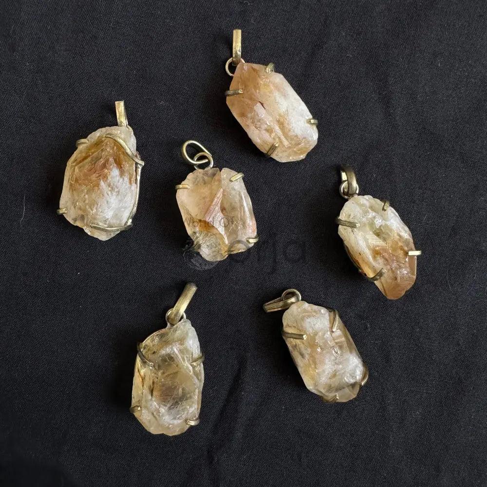 Raw Citrine Pendant - WorldOfOorja