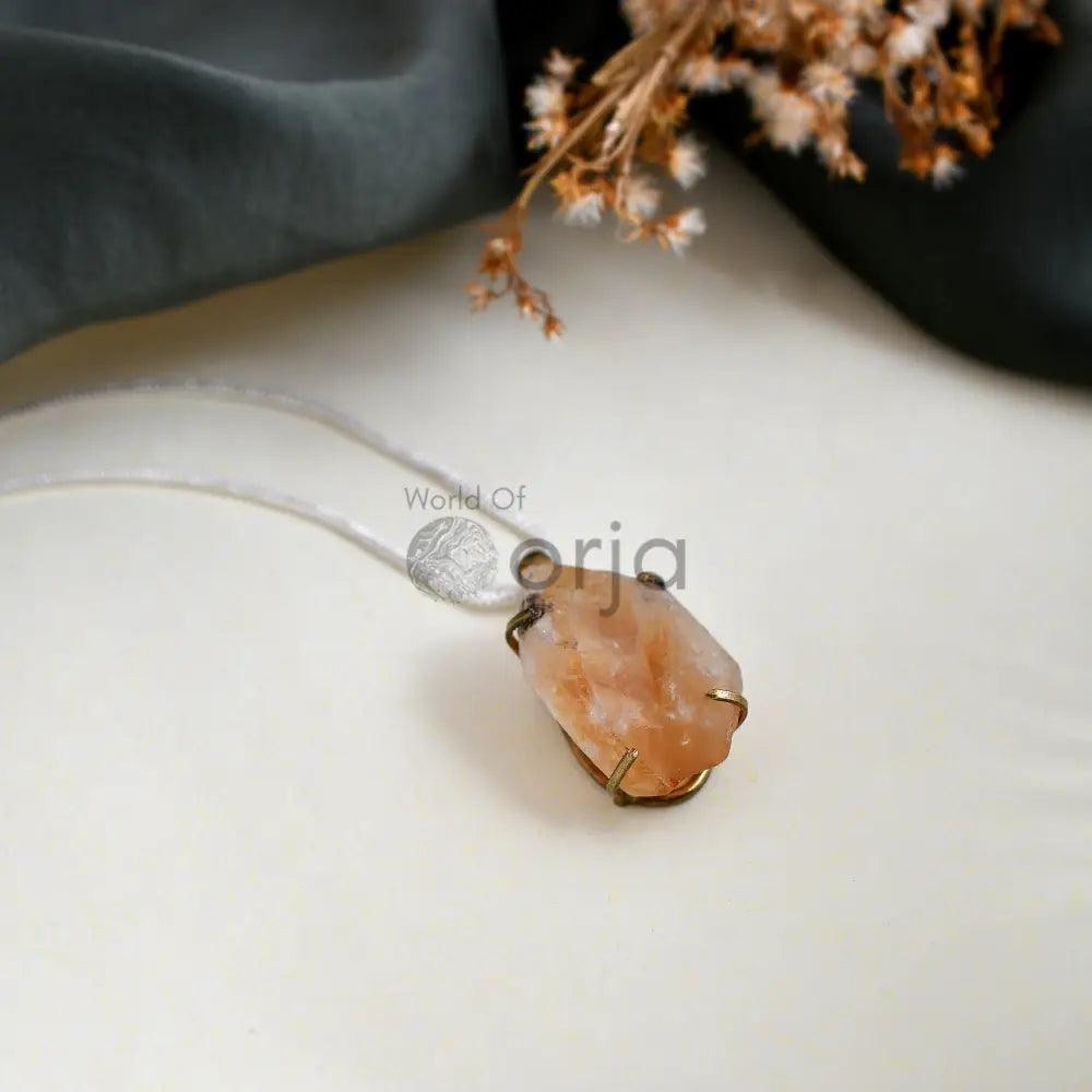 Raw Citrine Pendant - WorldOfOorja