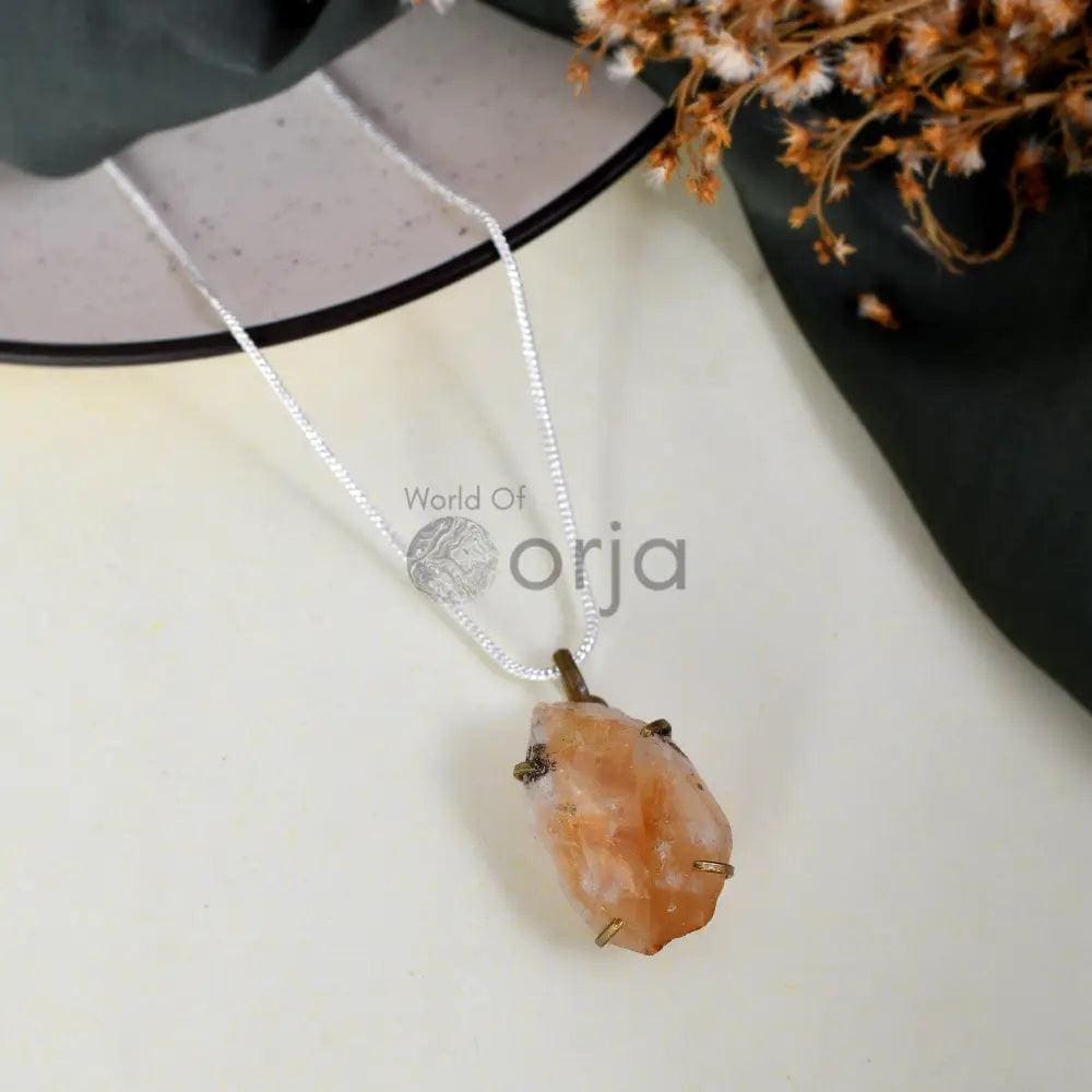 Raw Citrine Pendant - WorldOfOorja