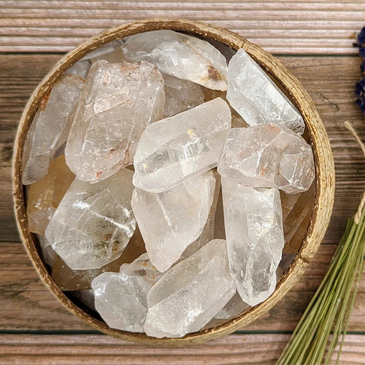 Raw Clear Quartz Crystal Cluster - WorldOfOorja