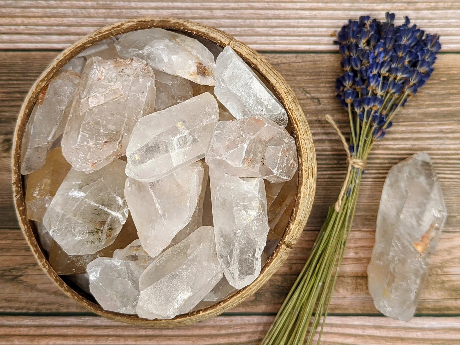 Raw Clear Quartz Crystal Cluster - WorldOfOorja