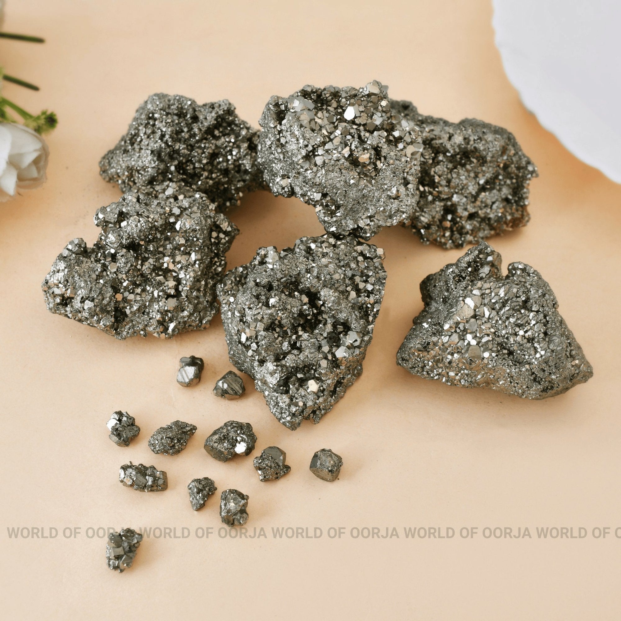 Raw Pyrite Cluster - WorldOfOorja