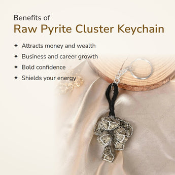 Benefits of Raw Pyrite Cluster Keychain – World of Oorja