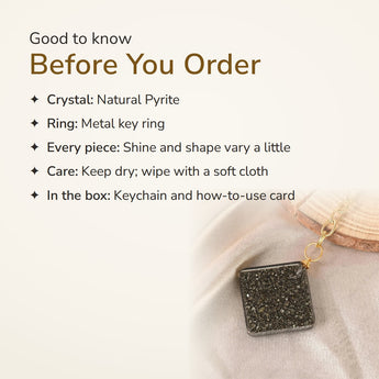 Raw Pyrite Money Attraction Keychain – good to know before you order