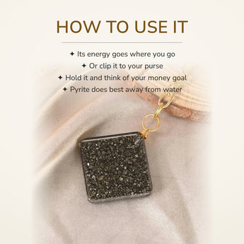 How to use your Raw Pyrite Money Attraction Keychain