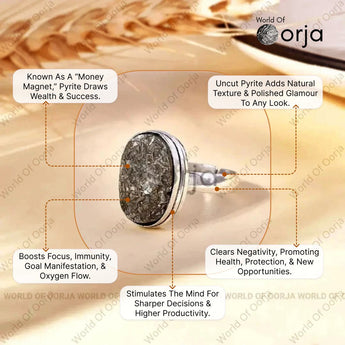 Raw Pyrite Ring - WorldOfOorja