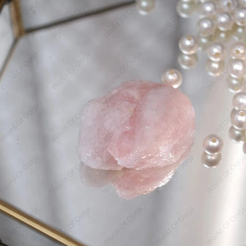 Raw Rose Quartz Cluster - WorldOfOorja