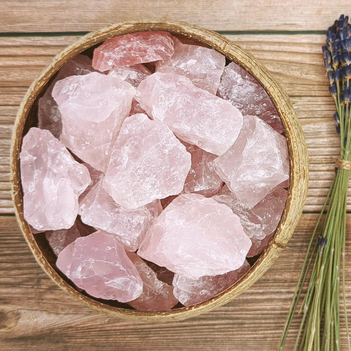 Raw Rose Quartz Crystal Cluster - WorldOfOorja