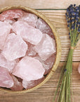 Raw Rose Quartz Crystal Cluster - WorldOfOorja