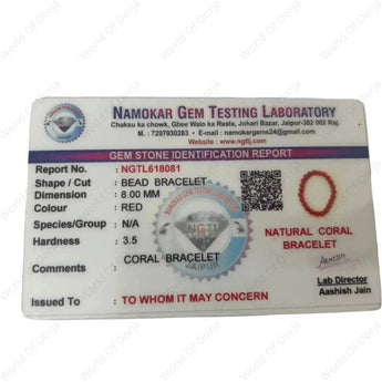 Red Coral Bracelet (Moonga) - WorldOfOorja
