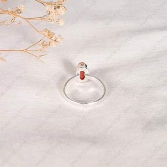 Red Coral (moonga) Ring - WorldOfOorja
