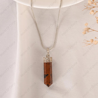 Red Jasper Pencil Pendant - WorldOfOorja