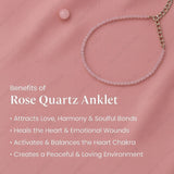Rose Quartz Anklet - WorldOfOorja