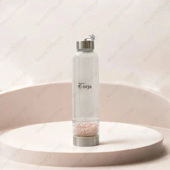 Rose Quartz Crystal Infused Water Bottle - WorldOfOorja
