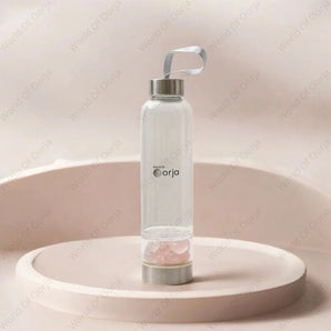 Rose Quartz Crystal Infused Water Bottle - WorldOfOorja