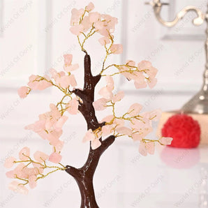 Rose Quartz Crystal Tree - WorldOfOorja