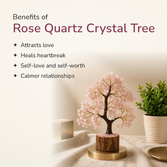 Benefits of Rose Quartz Crystal Tree – World of Oorja