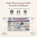 Rose Quartz Pendant lab certificate – tested at an ISO certified gem lab