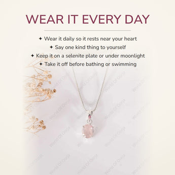 How to wear your Rose Quartz Pendant