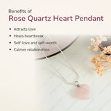 Benefits of Rose Quartz Heart Pendant – World of Oorja