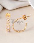 Rose Quartz Hoop Earring - WorldOfOorja