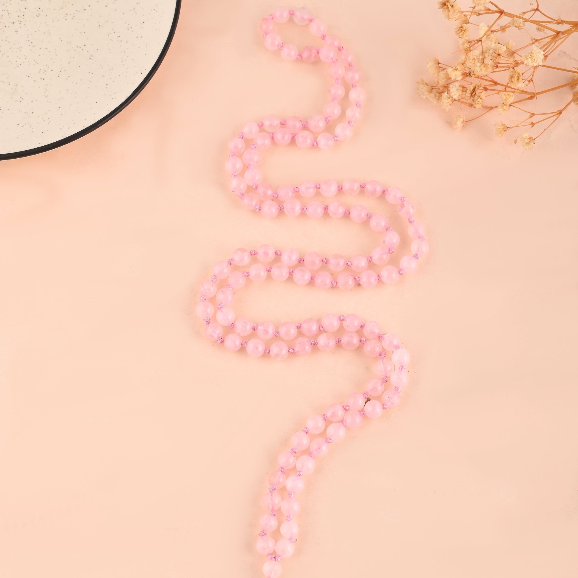 Rose Quartz Mala - WorldOfOorja