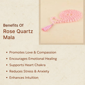 Rose Quartz Mala - WorldOfOorja