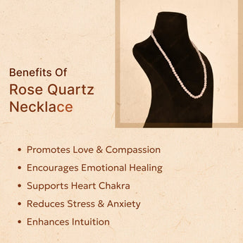 Rose Quartz Necklace - WorldOfOorja
