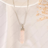 Rose Quartz Pencil Pendant - WorldOfOorja