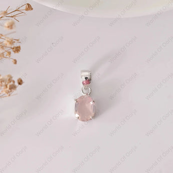 Rose Quartz Pendant - WorldOfOorja