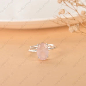 Rose Quartz Ring - WorldOfOorja