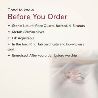 Rose Quartz Ring – good to know before you order