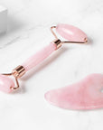 Rose Quartz Roller & Gua Sha Combo - WorldOfOorja