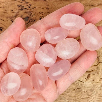 Rose Quartz Tumble Stones - WorldOfOorja