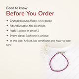 Ruby Anklet – good to know before you order