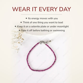 How to wear your Ruby Anklet